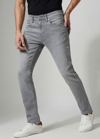 Men Grey Low Rise Slim Fit Gymindigo Jeans