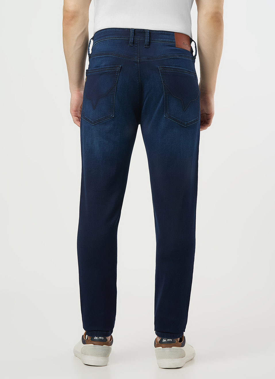 Men Blue Mid Rise Slim Fit Gymindigo Jeans, , large image number 3