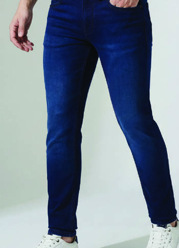 Men Blue Mid Rise Slim Fit Gymindigo Jeans