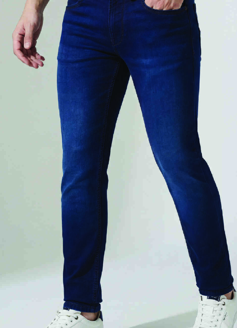 Men Blue Mid Rise Slim Fit Gymindigo Jeans, , large image number 0