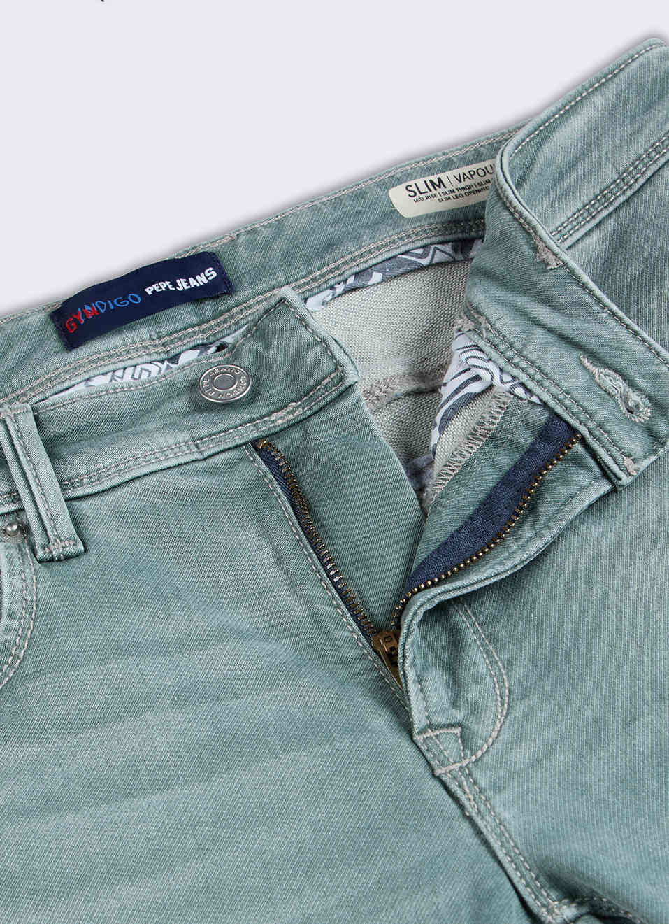 Men Green Slim Fit Stretchable Jeans, , large image number 6