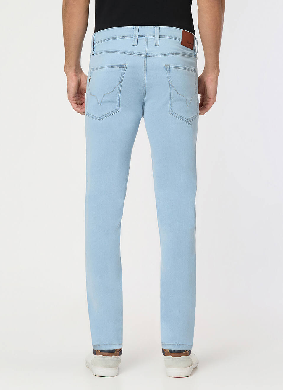 Men Light Blue Mid Rise Slim Fit Gymindigo Jeans, , large image number 3