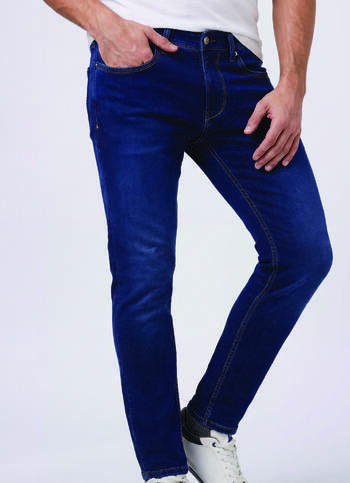 Men Blue Mid Rise Slim Fit Gymindigo Jeans