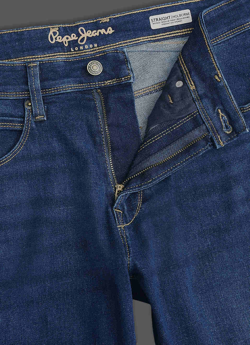 Men Dark Blue Mid Rise Straight Fit Powerflex Jeans, , large image number 6