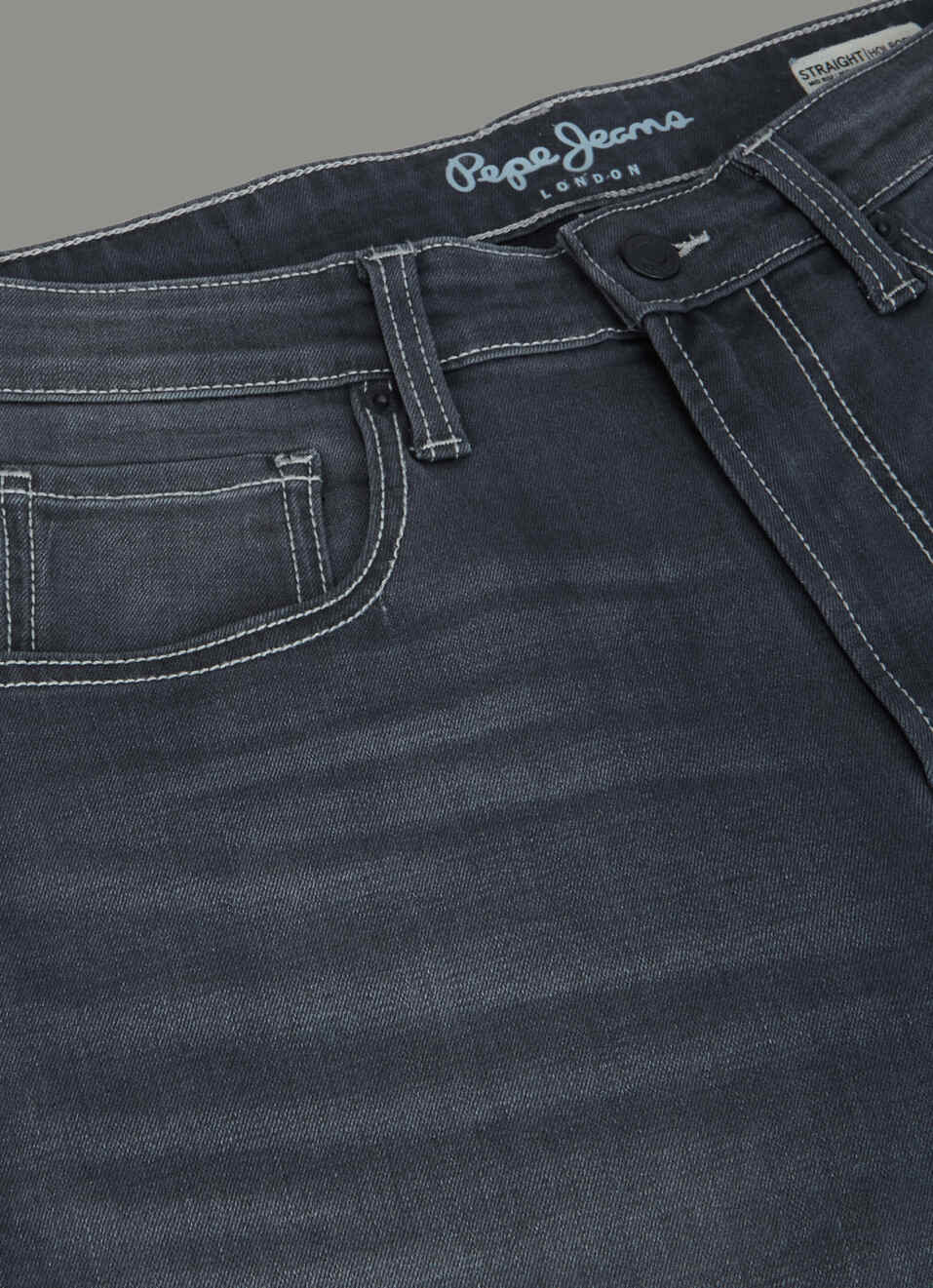 Men Grey Straight Fit Mid Rise Stretchable Jeans, , large image number 5