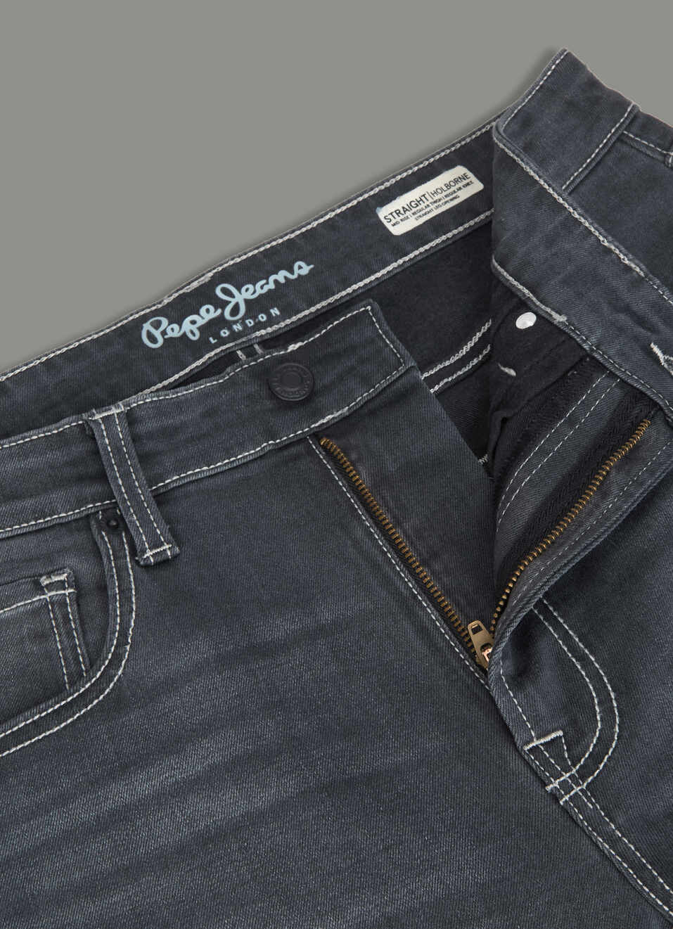 Men Grey Straight Fit Mid Rise Stretchable Jeans, , large image number 6