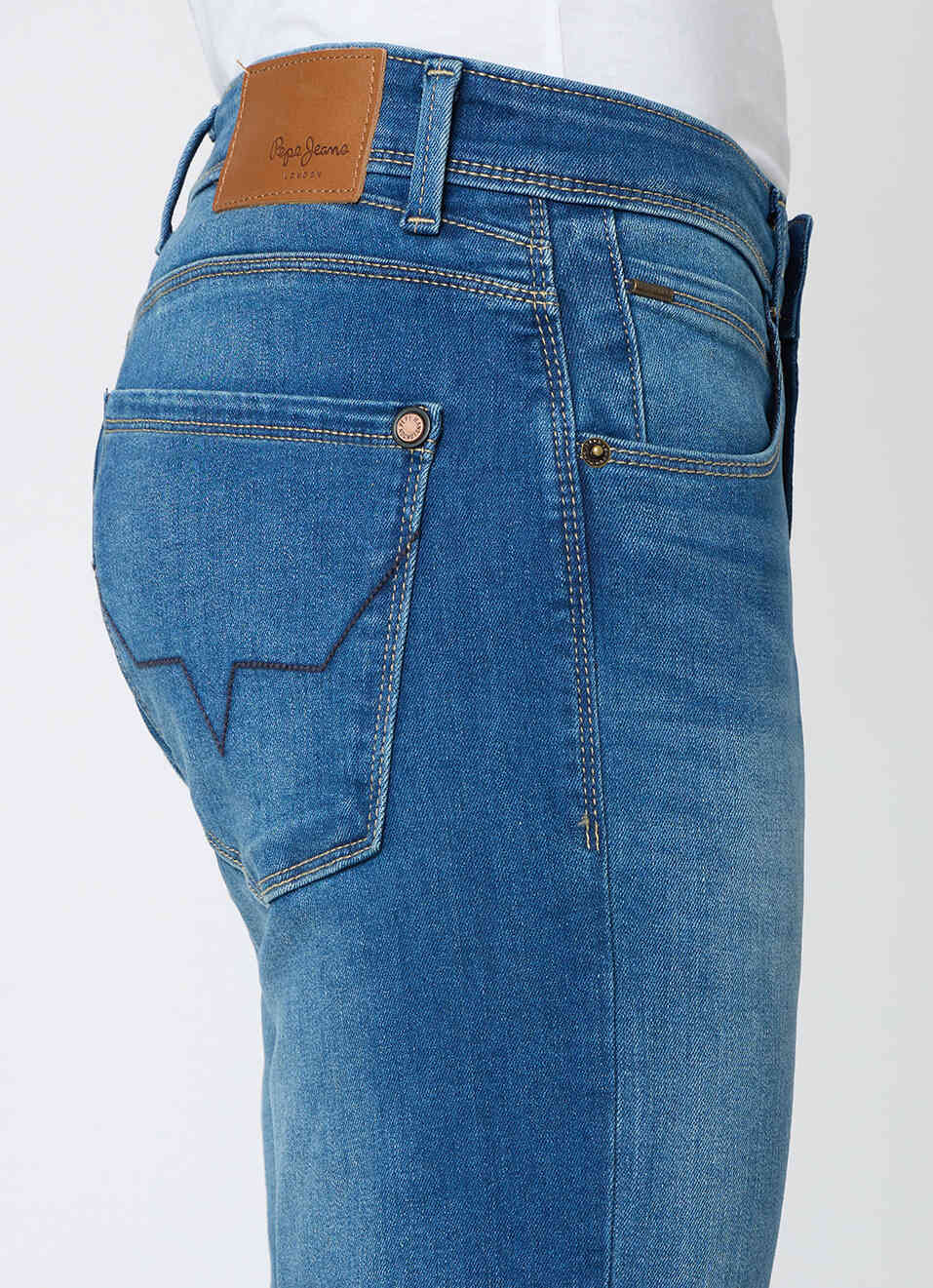 Men Blue Slim Fit Stretchable Jeans, , large image number 4