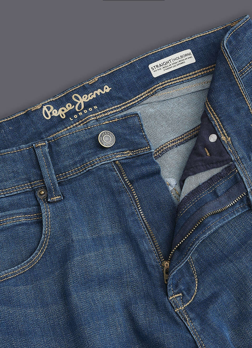 Men Blue Medium Dark Used Straight Fit Mid Rise Stretchable Jeans, , large image number 6