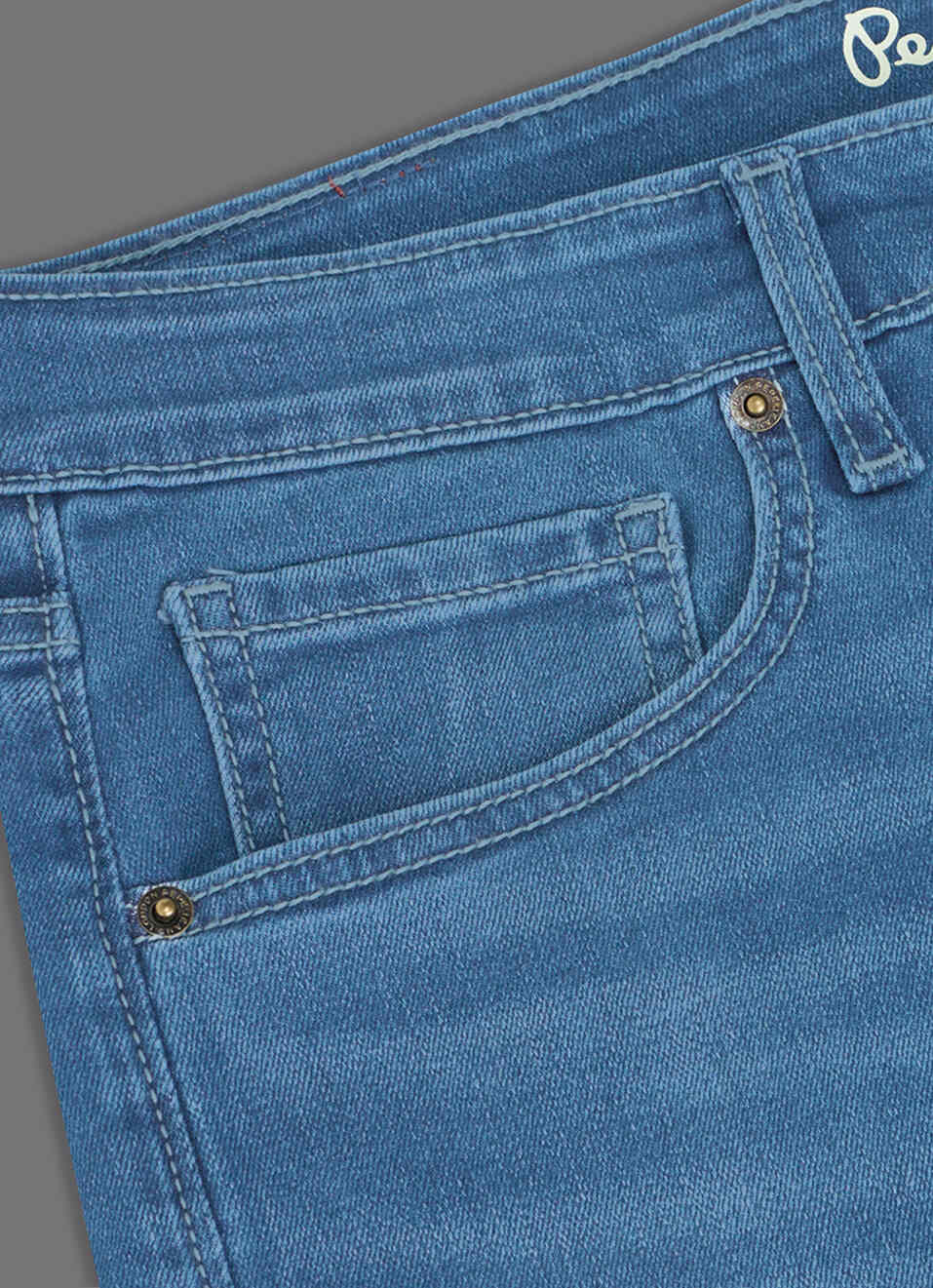 Men Blue Low Rise Tapered Fit Jeans, , large image number 5