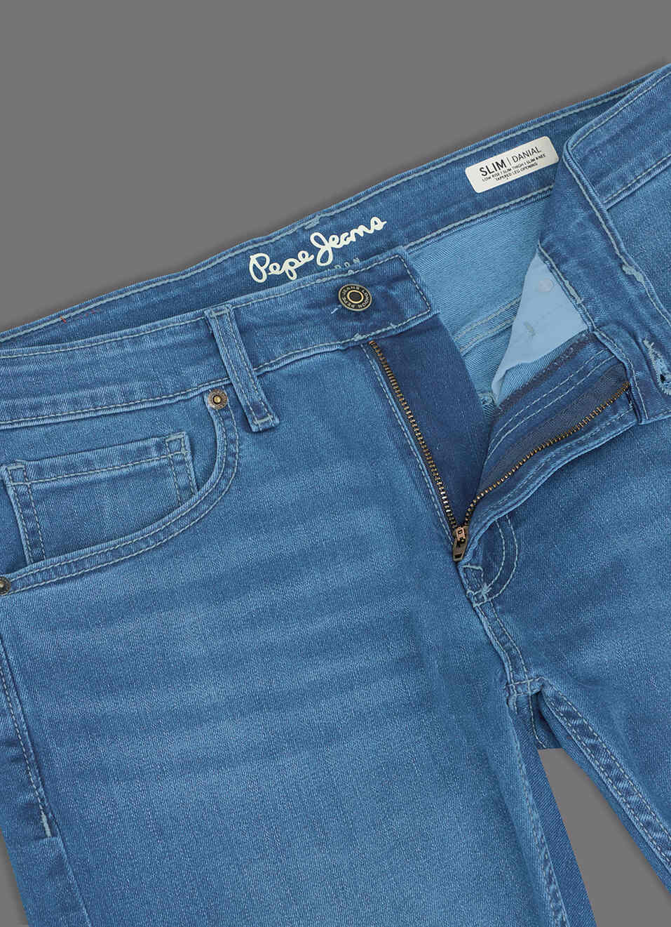 Men Blue Low Rise Tapered Fit Jeans, , large image number 6