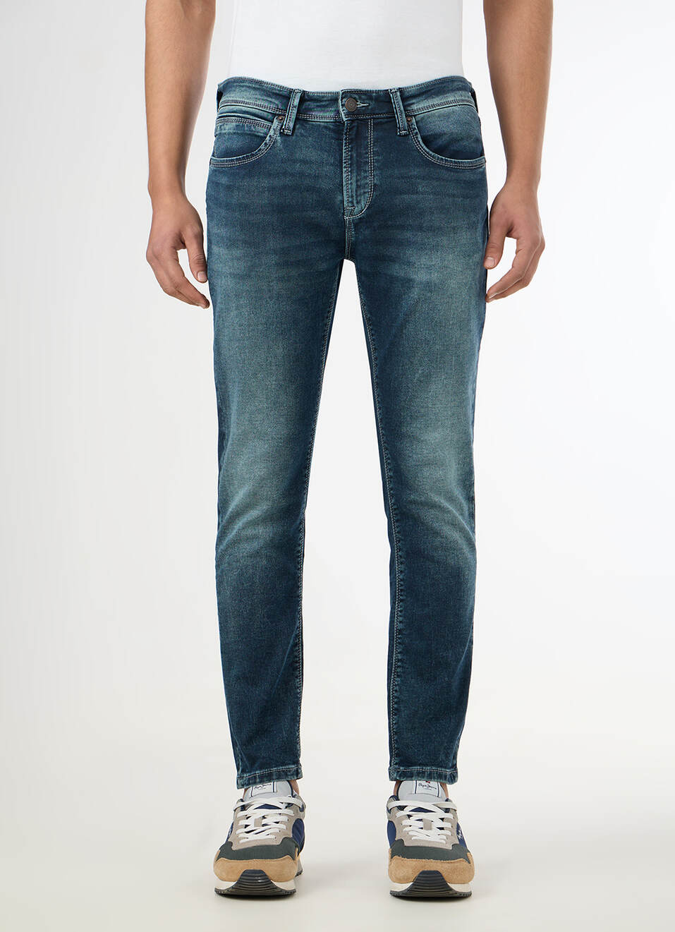 Men Medium Blast Skinny Fit Mid Rise Stretchable Jeans, , large image number 2