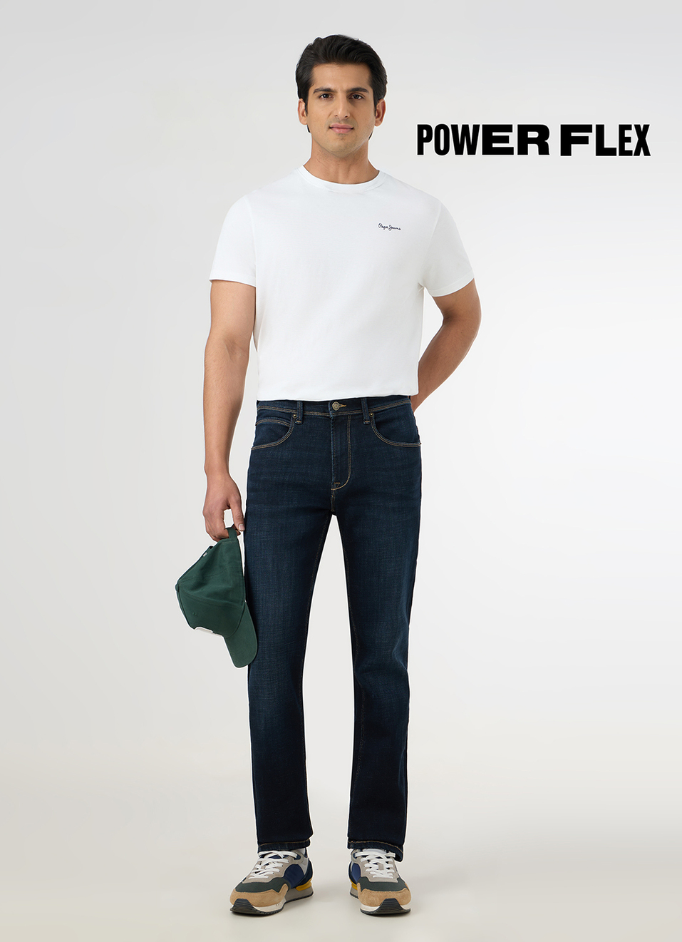 Men Blue Straight Fit Mid Rise Stretchable Jeans, , large image number 1