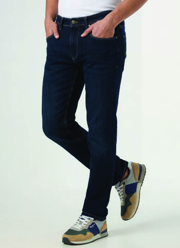 Men Blue Straight Fit Mid Rise Stretchable Jeans