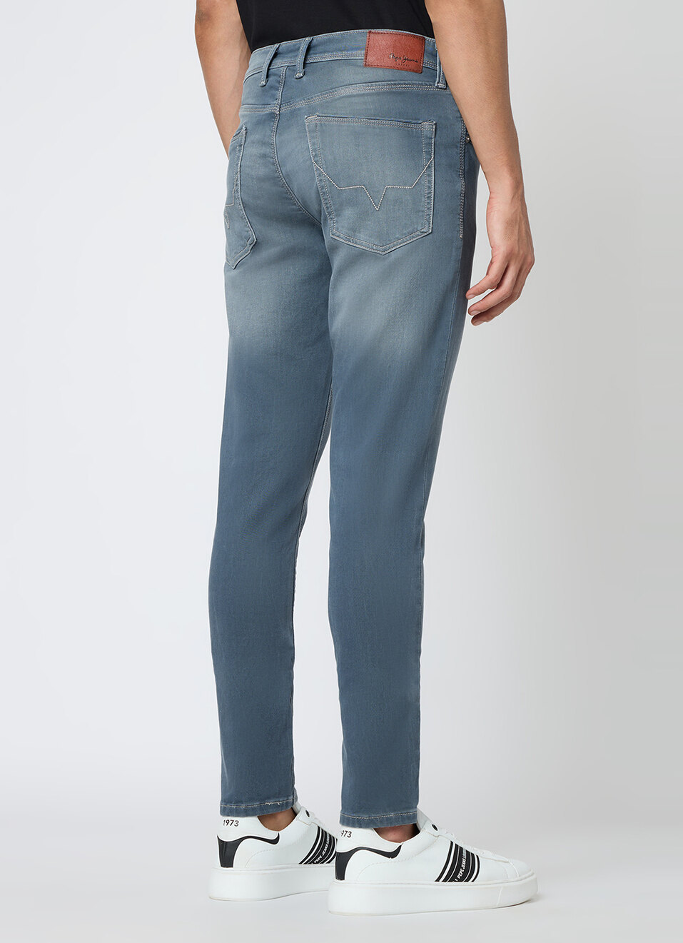 Men Grey Slim Fit Stretchable Jeans, , large image number 3