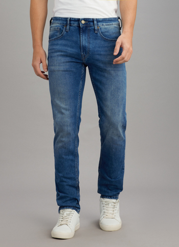 Men Blue Slim Fit Mid Rise Stretchable Jeans