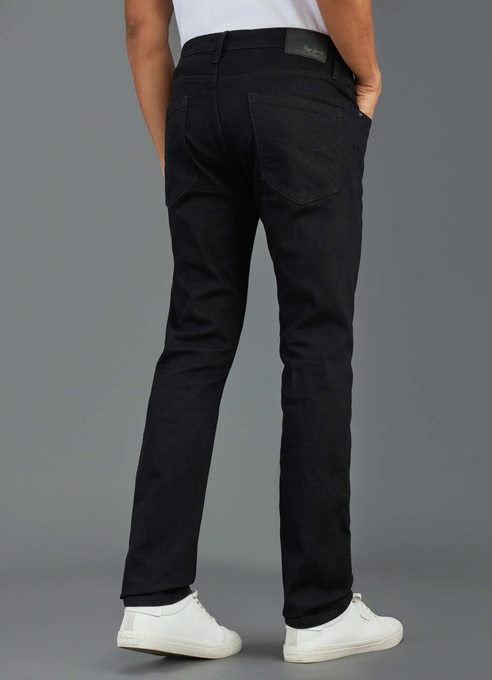 Men Black Mid-rise Slim Fit Jeans, , large image number 3