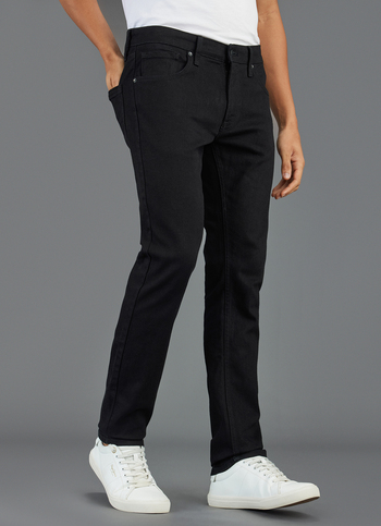 Men Black Mid-rise Slim Fit Jeans