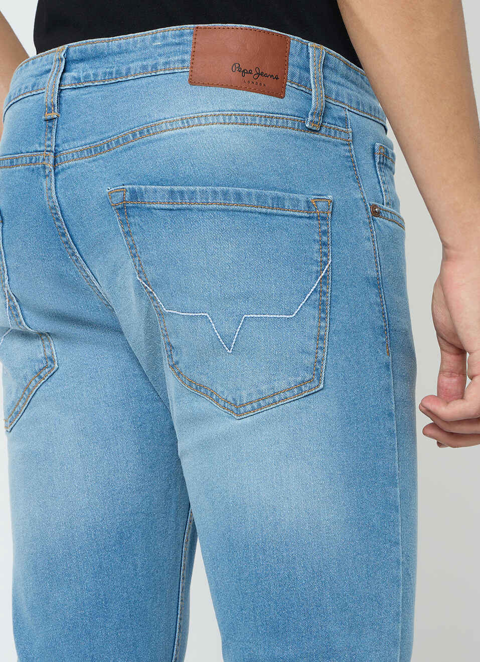 Men Blue Slim Fit Stretchable Jeans, , large image number 5