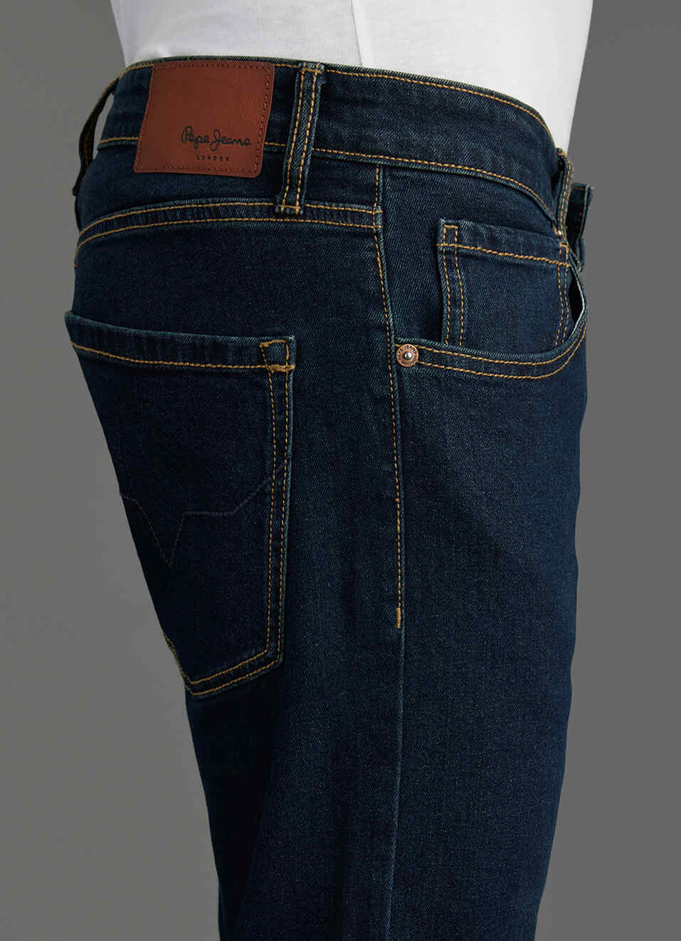 Men Navy Blue Mid-rise Slim Fit Jeans, , large image number 4