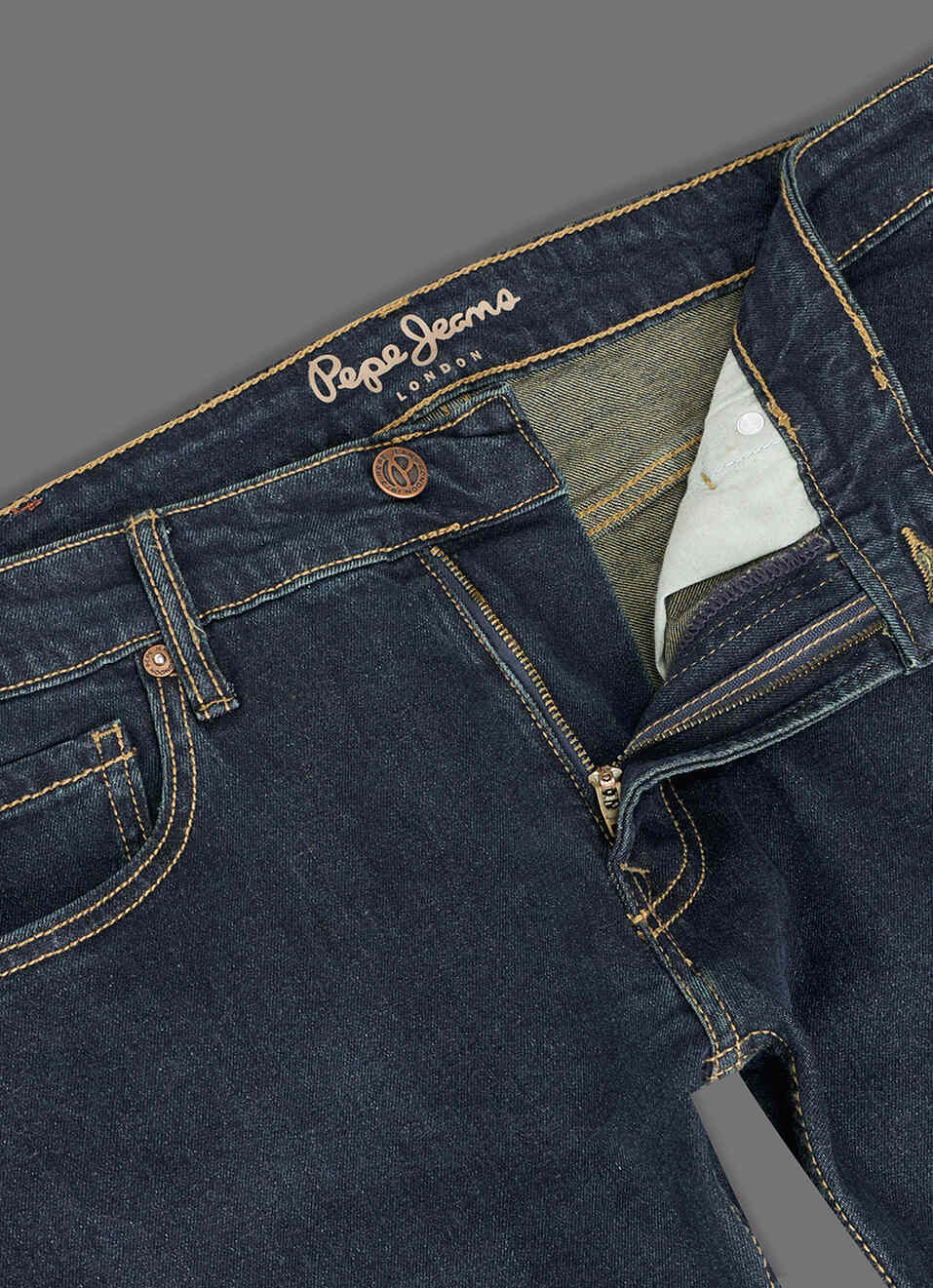 Men Navy Blue Mid-rise Slim Fit Jeans, , large image number 6