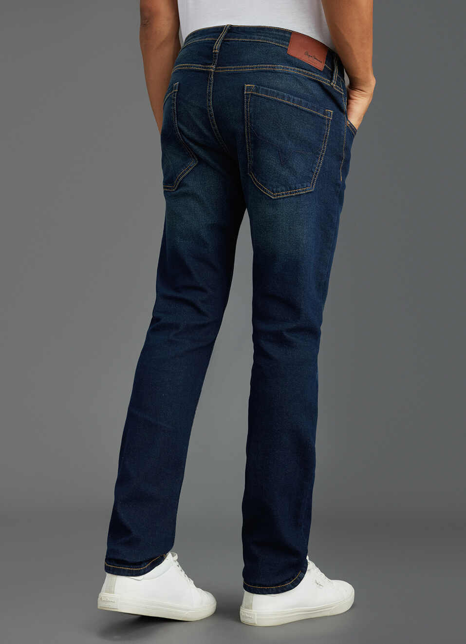 Men Dark Blue Mid-rise Slim Fit Jeans, , large image number 3