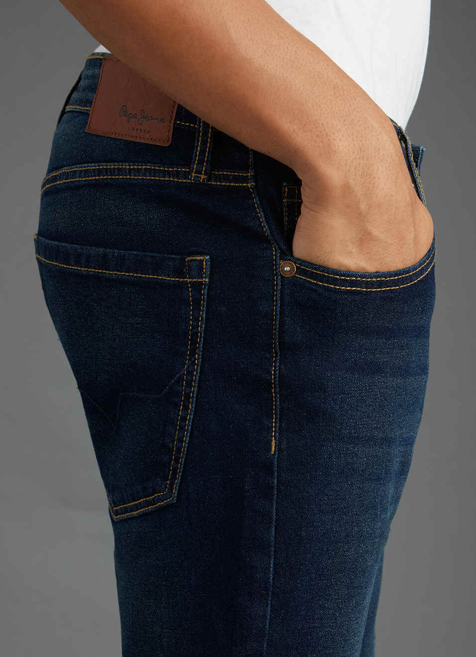 Men Dark Blue Mid-rise Slim Fit Jeans, , large image number 4