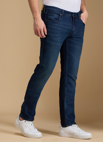 Men Blue Mid Rise Slim Fit Jeans