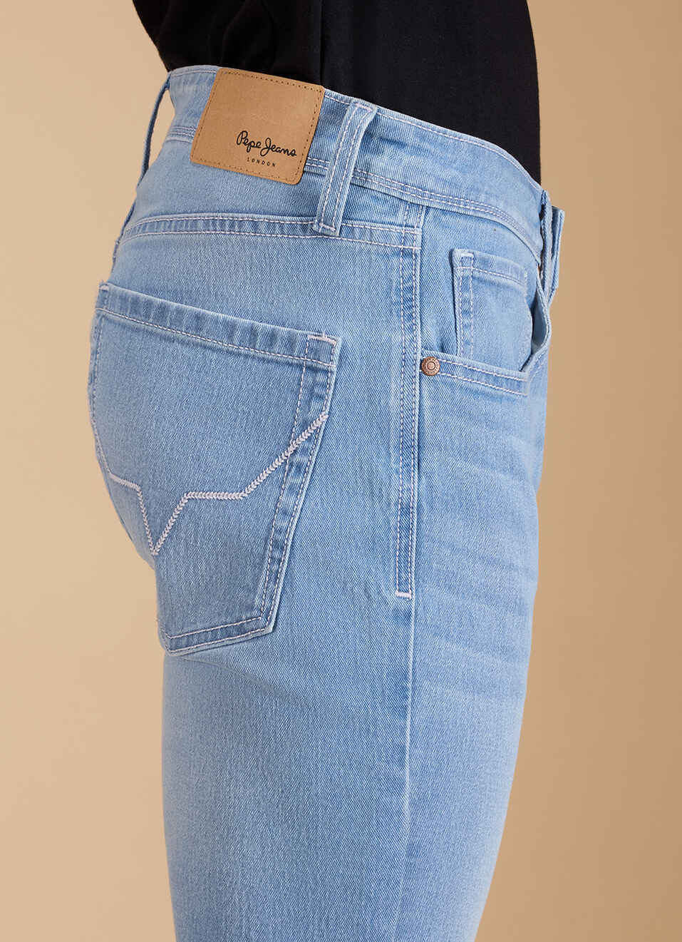 Men Light Blue Mid Rise Straight Fit Jeans, , large image number 4