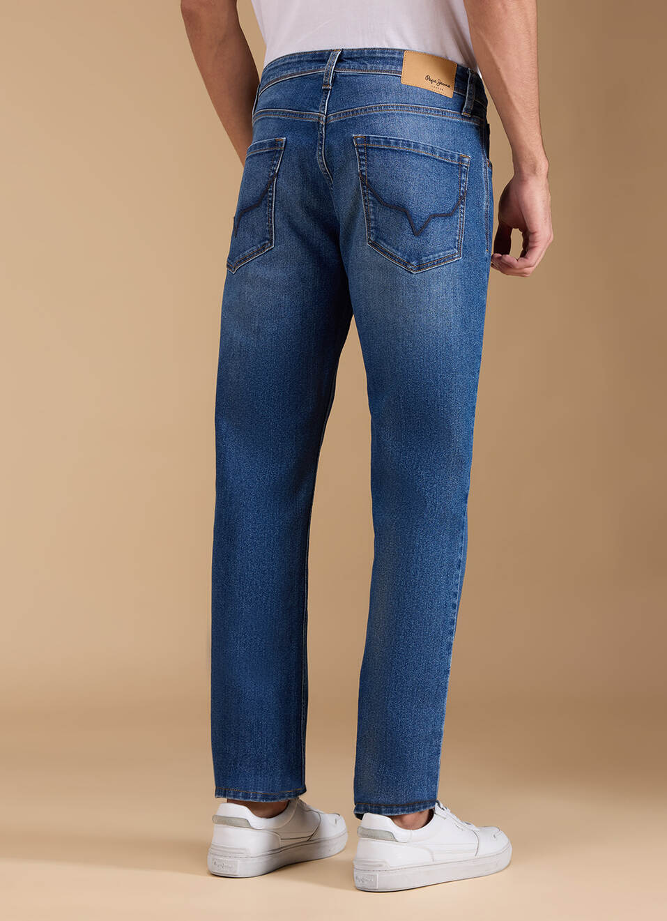 Men Blue Mid Rise Straight Fit Jeans, , large image number 3