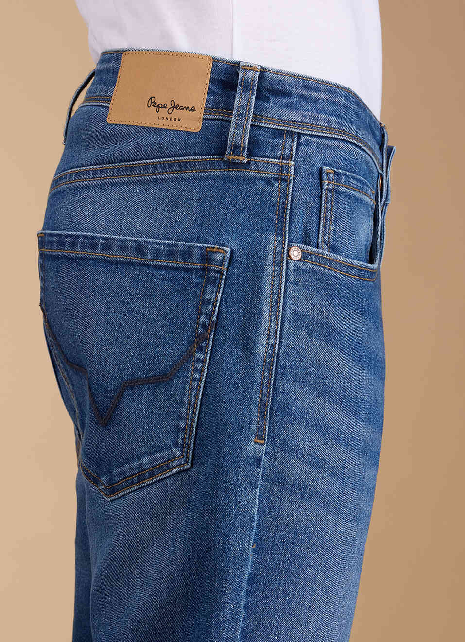 Men Blue Mid Rise Straight Fit Jeans, , large image number 4