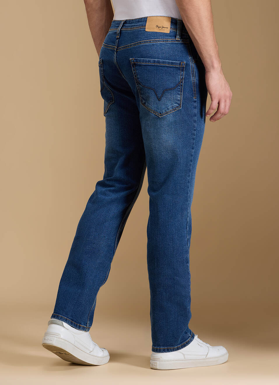 Men Blue Mid Rise Straight Fit Jeans, , large image number 2