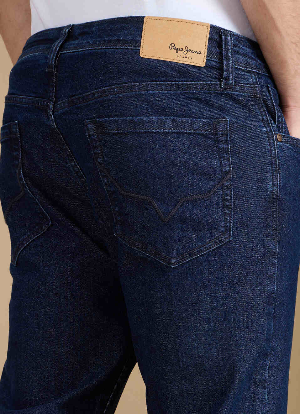 Men Dark Blue Mid Rise Bootcut Jeans, , large image number 5