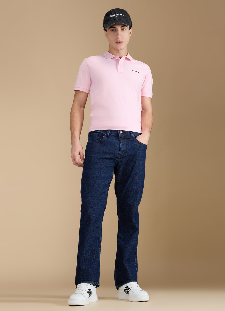 Men Dark Blue Mid Rise Bootcut Jeans, , large image number 0