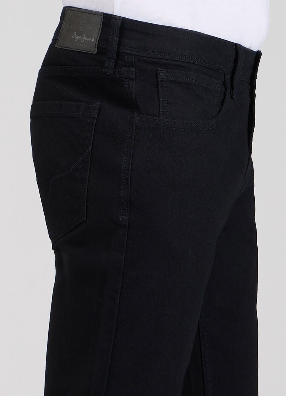 Men Black Mid Rise Bootcut Stretchable Jeans, , large image number 4