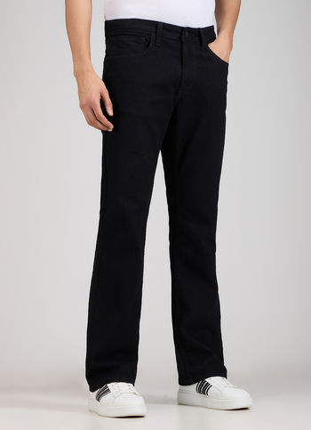 Men Black Mid Rise Bootcut Stretchable Jeans
