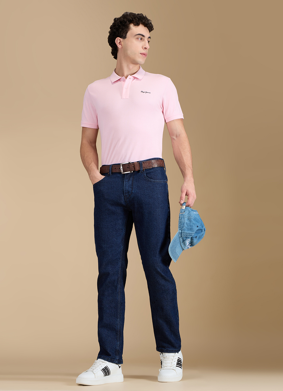 Men Dark Blue Mid Rise Straight Fit Jeans, , large image number 3