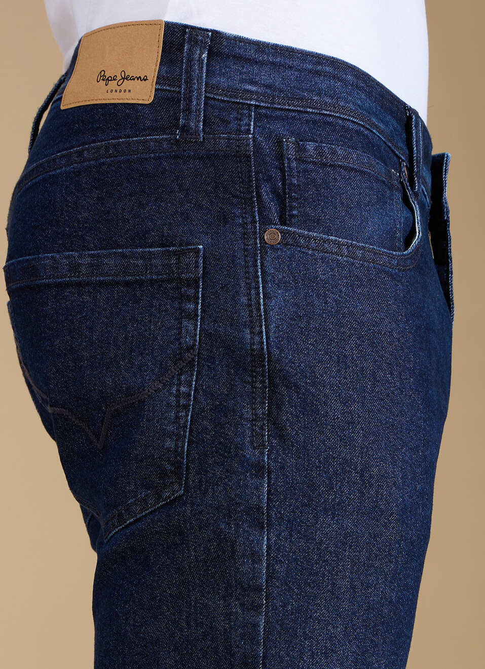 Men Dark Blue Mid Rise Straight Fit Jeans, , large image number 4