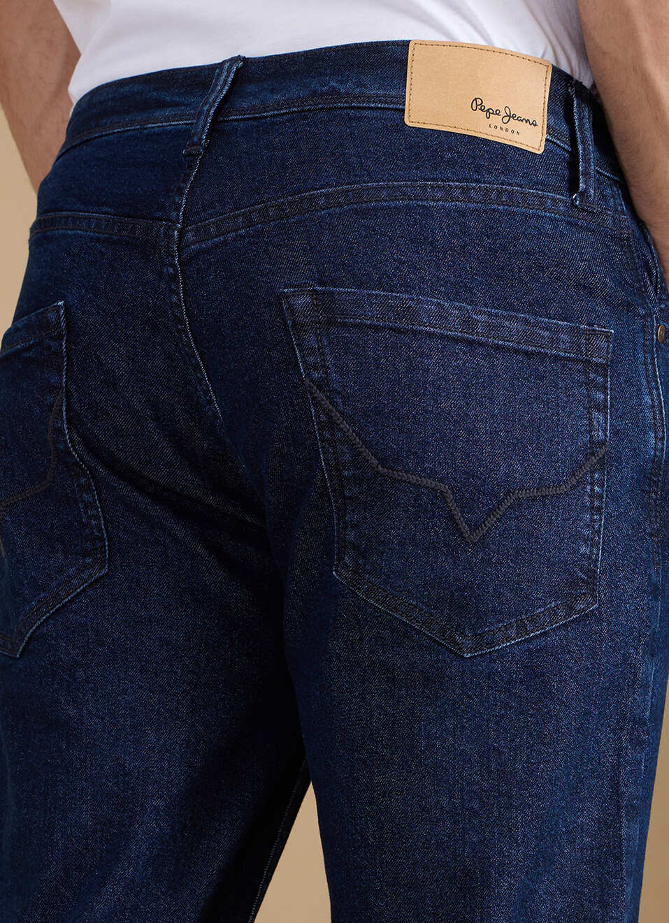 Men Dark Blue Mid Rise Straight Fit Jeans, , large image number 5