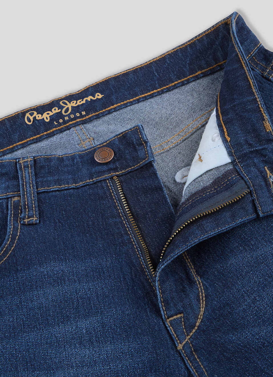 Men Dark Blue Mid Rise Straight Fit Strechable Jeans, , large image number 7