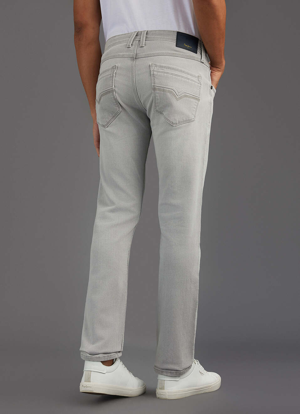 Men Grey Slim Fit Mid Rise Stretchable Jeans, , large image number 3