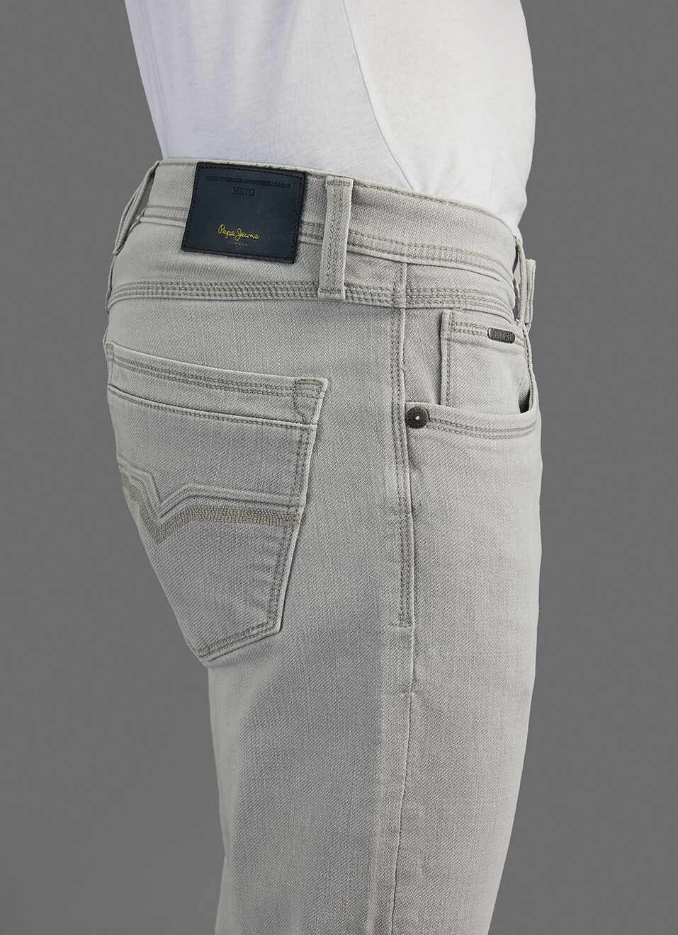 Men Grey Slim Fit Mid Rise Stretchable Jeans, , large image number 4