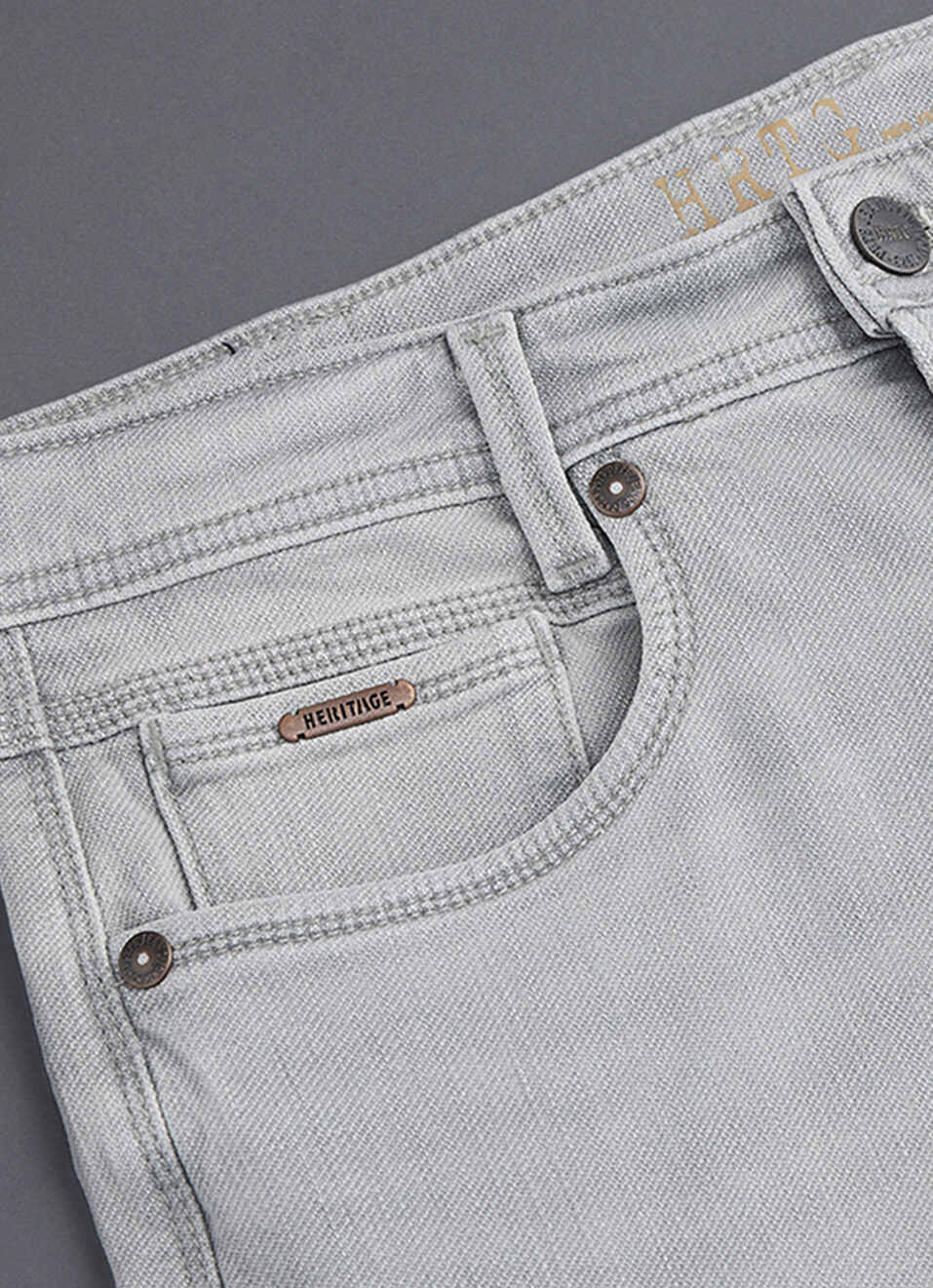Men Grey Straight Fit Mid Rise Stretchable Jeans, , large image number 5