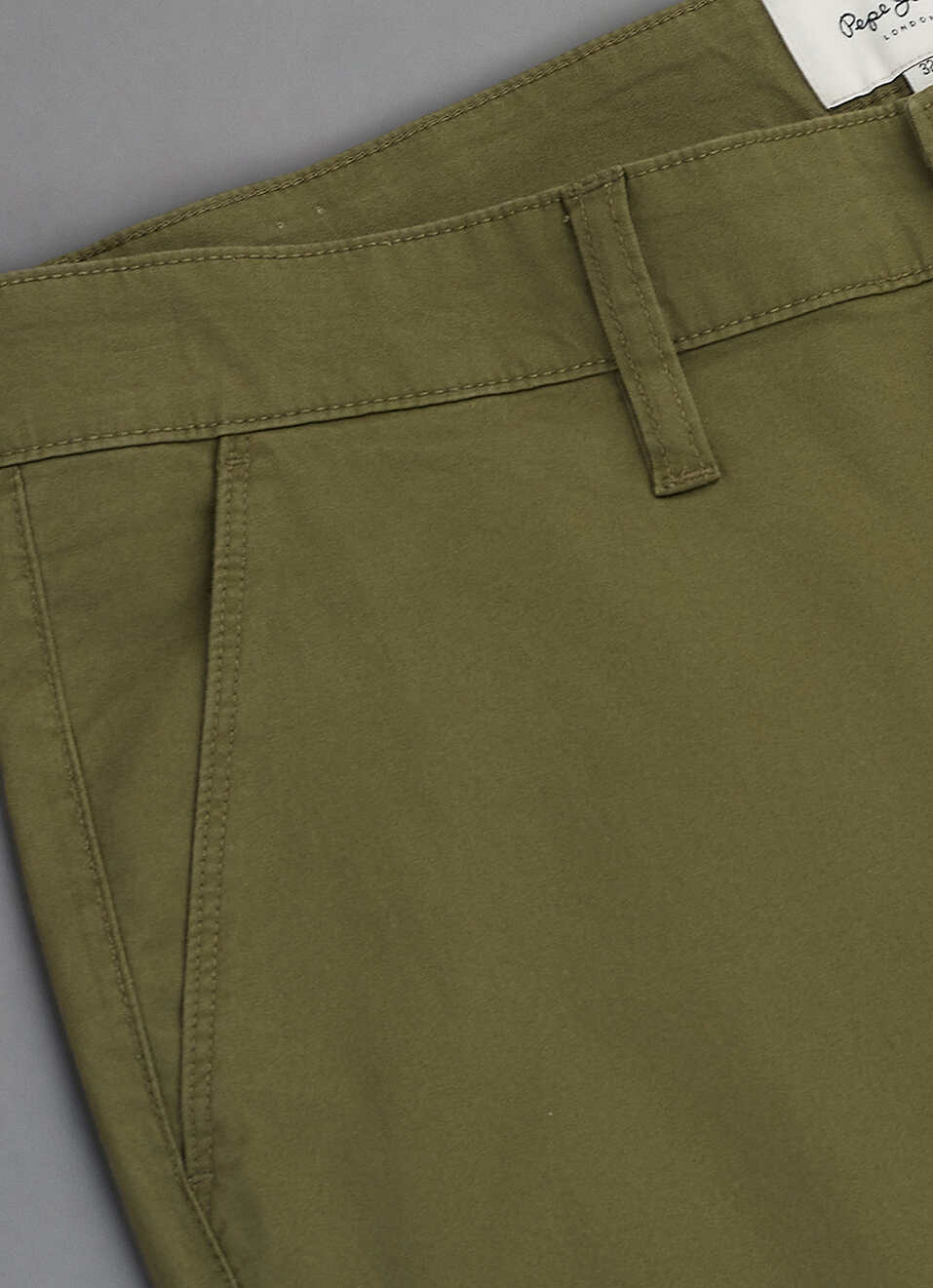 Men Green Solid Straight Fit Mid Rise Chinos, , large image number 5