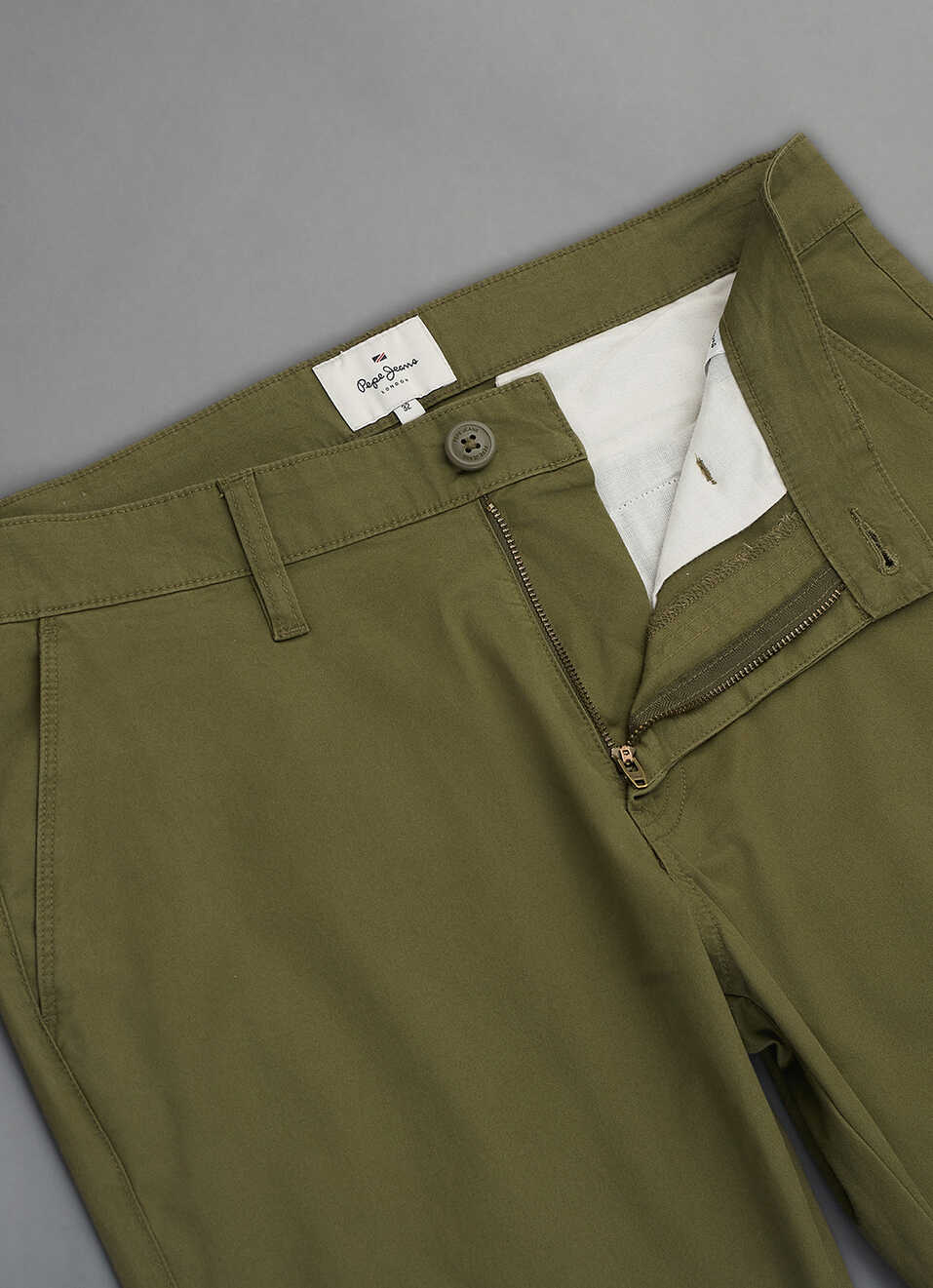 Men Green Solid Straight Fit Mid Rise Chinos, , large image number 6