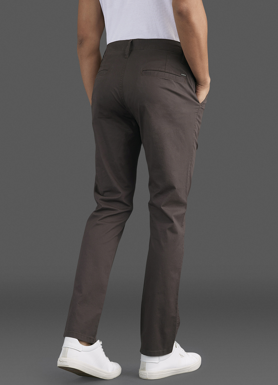 Men Brown Mid Rise Straight Fit Chino Pants, , large image number 3