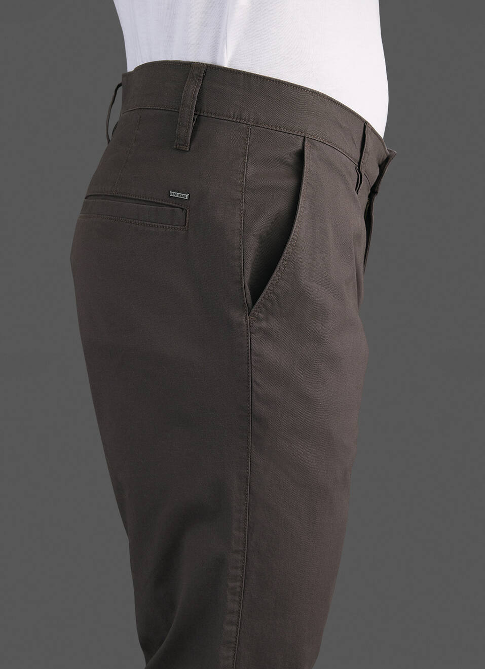 Men Brown Mid Rise Straight Fit Chino Pants, , large image number 4