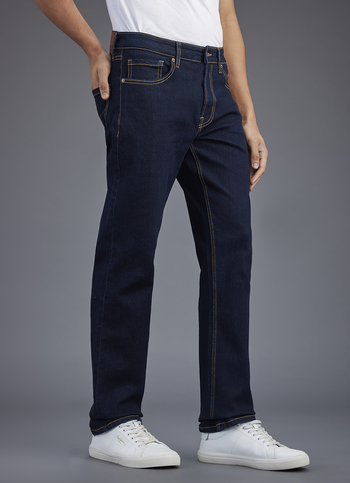Men Blue Straight Fit Mid Rise Stretchable Jeans