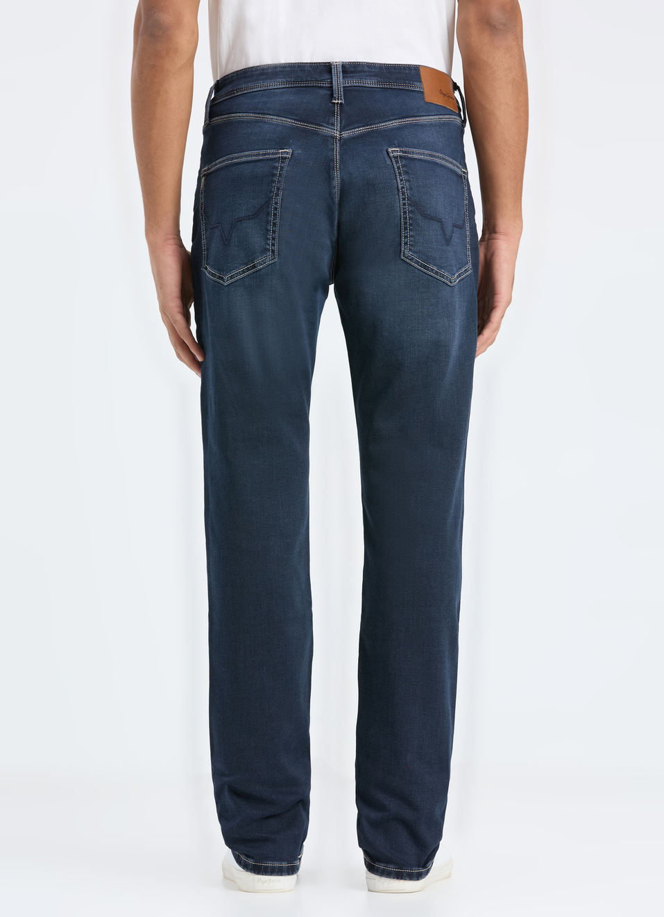Men Blue Mid Rise Straight Fit Jeans, , large image number 2