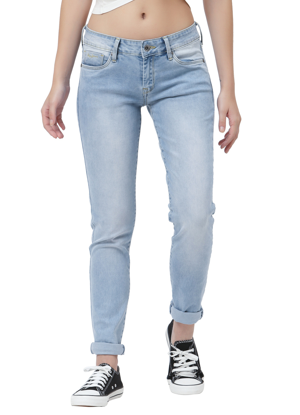 Lola Skinny Fit Mid Waist Jeans, , large image number 1