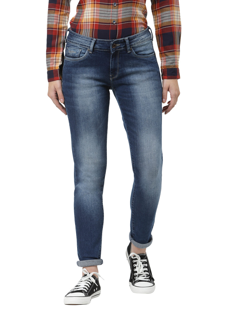 Lola Skinny Fit Mid Waist Jeans, , large image number 0